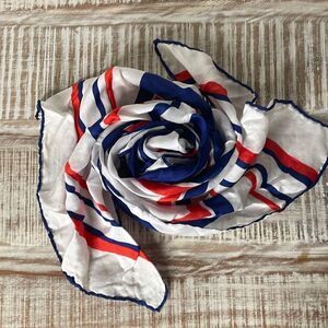 Sally Gee Vintage Patriotic 70s Mod Chic Glam Rock Geometric Striped